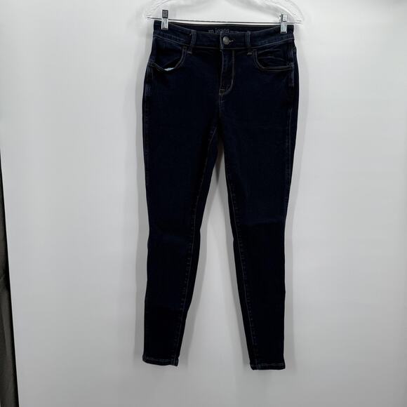 Maurices M Jeans Skinny Jeans Womens Small Dark Wash Blue Denim Mid Rise Stretch - Picture 1 of 13